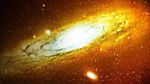 Stunning 3d Galaxy Visualization Wallpaper