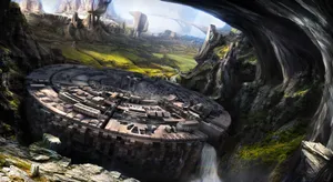 Stunning 3d Landscape With A Serene Lake And Mountains Wallpaper