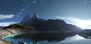 Stunning 3d Landscape With Vibrant Colors And Picturesque Scenery Wallpaper