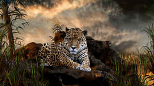 Stunning 3d Rendered Animal In Nature Wallpaper