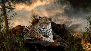 Stunning 3d Rendered Animal In Nature Wallpaper