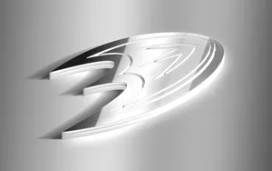 Stunning 3d Silver Anaheim Ducks Logo Wallpaper