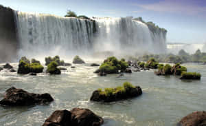 Stunning 3d Waterfall Landscape Wallpaper