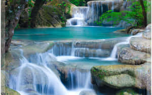 Stunning 3d Waterfall Scenery Wallpaper