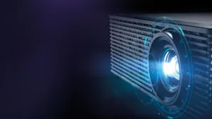 Stunning 4k Projector Display In A Modern Home Theater Setup. Wallpaper