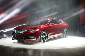 Stunning Acura Tlx Cruising Down The Road Wallpaper