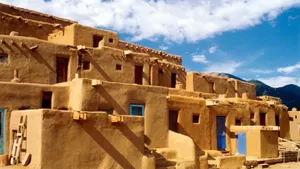 Stunning Adobe Architecture At Taos Pueblo Wallpaper