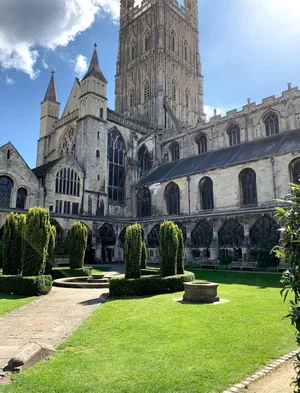 Stunning Aerial View Of Gloucester Cathedral Wallpaper