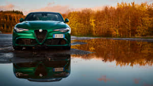 Stunning Alfa Romeo 159 In Action Wallpaper