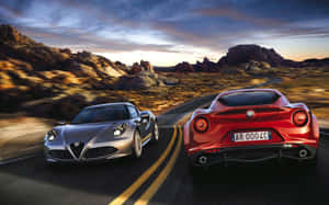 Stunning Alfa Romeo 4c In Action Wallpaper