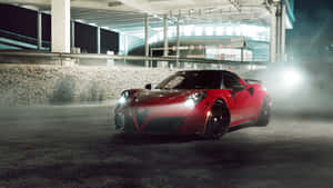 Stunning Alfa Romeo 4c In Action Wallpaper