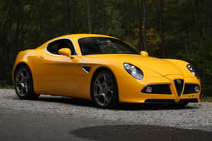 Stunning Alfa Romeo 8c Competizione In Action Wallpaper