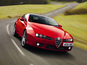 Stunning Alfa Romeo Brera In Red Wallpaper