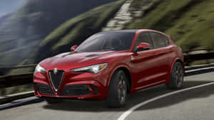 Stunning Alfa Romeo Stelvio In Motion Wallpaper