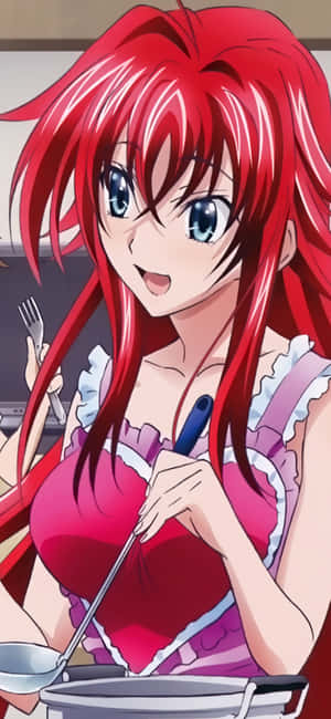 Stunning Anime Artwork Of Rias Gremory Wallpaper