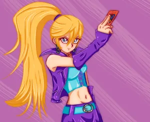 Stunning Artwork Of Mai Valentine From Yu-gi-oh! Wallpaper