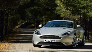 Stunning Aston Martin Db9 In Motion Wallpaper