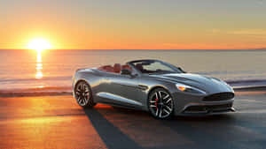 Stunning Aston Martin Vanquish In Motion Wallpaper