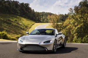 Stunning Aston Martin Vantage On The Road Wallpaper