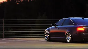 Stunning Audi A6 Sedan At Night Wallpaper