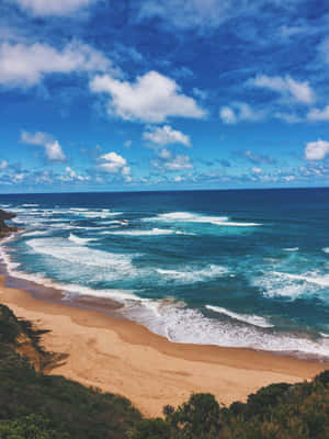 Stunning Australian Beach At Sunset Wallpaper