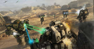 Stunning Battletech Mechs In Action Wallpaper