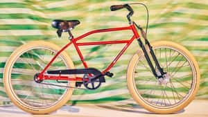 Stunning Beach Cruiser Bicycle On Oceanfront Boardwalk Wallpaper