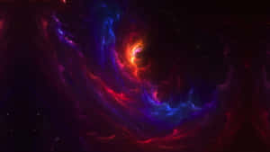 Stunning Black And Purple Galactic Landscape Wallpaper