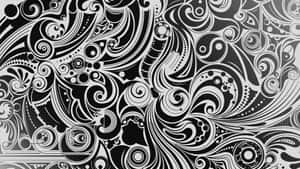 Stunning Black And White Abstract Pattern. Wallpaper