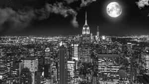 Stunning Black And White Cityscape View Wallpaper