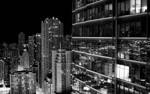 Stunning Black And White Cityscape View Wallpaper