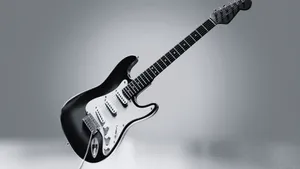 Stunning Black And White Guitar Wallpaper