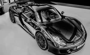 Stunning Black And White Sports Car Wallpaper