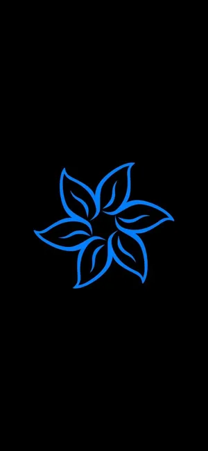 Stunning Blue Flower Oled Display Aesthetic Wallpaper