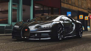 Stunning Bugatti Chiron In Motion Wallpaper