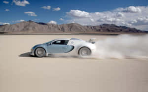 Stunning Bugatti Veyron Sports Car In Action Wallpaper