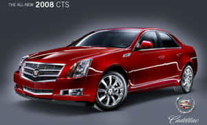 Stunning Cadillac Cts In A Modern City Landscape Wallpaper