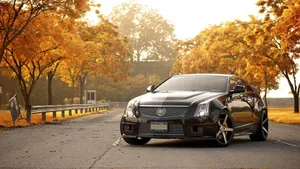 Stunning Cadillac Cts On The Open Road Wallpaper