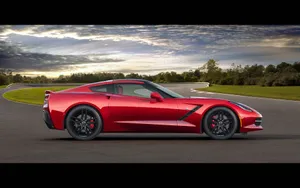 Stunning Chevrolet Corvette Grand Sport In Action Wallpaper