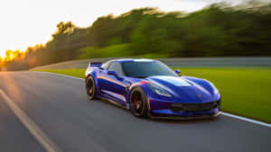 Stunning Chevrolet Corvette Grand Sport In Action Wallpaper