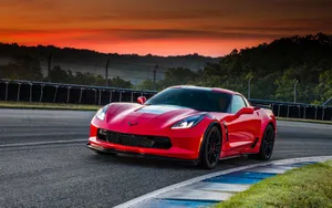 Stunning Chevrolet Corvette Grand Sport In Action Wallpaper