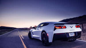 Stunning Chevrolet Corvette Z06 In Action Wallpaper