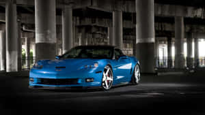 Stunning Chevrolet Corvette Z06 In Action Wallpaper