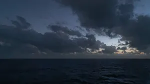 Stunning Cityscape Reflection At Sunset Wallpaper