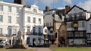 Stunning Cityscape View Of Ancient Exeter Wallpaper