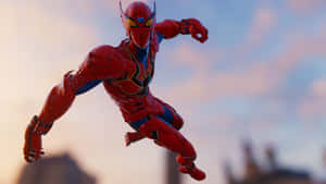 Stunning Close-up Of A Vibrant Arachnid On A Branch Wallpaper