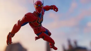 Stunning Close-up Of A Vibrant Arachnid On A Branch Wallpaper