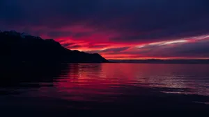 Stunning Coastal Sunset At The Beach Wallpaper