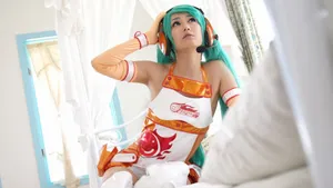 Stunning Cosplay Anime Kawaii Character In Action Wallpaper