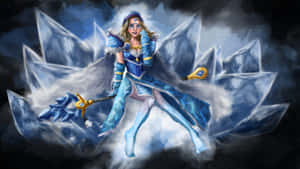 Stunning Crystal Maiden - Dota 2 Hero Wallpaper Wallpaper